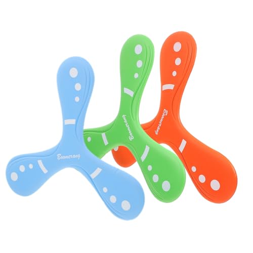 NOLITOY 3 Stück Teiliges Dicker Leichter Outdoor Bumerang für Einfach zu Werfen und Zurückkehrend Farbenfrohes Sportspielzeug für Jungen und Mädchen für Unterhaltung und Bewegung im von NOLITOY