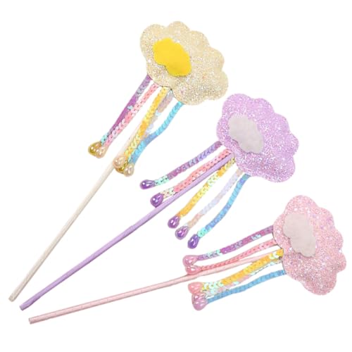 NOLITOY 3 Stück Teiliges Feenstab für Mädchen mit Wolken und Tassel Dekor Glitzernde für Kindergeburtstag Party und Kostüm Requisiten in Gelb NOLITOY 3 Stück Teiliges Feenstab für Mädchen mit Wolken und Tassel Dekor Glitzernde für Kindergeburtstag Party und Kostüm Requisiten in Gelb von NOLITOY