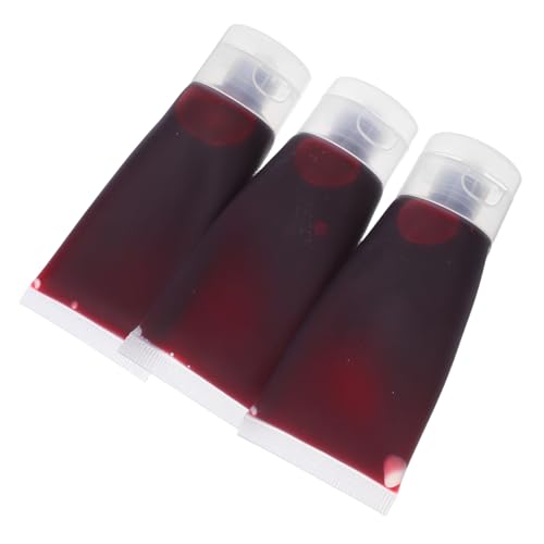 NOLITOY 3 Stück Teiliges Kunstblut Dickes Hautfreundliches Halloween Makeup für Vampir Kostüm Party Realistisches Abwaschbares Theaterblut für Gesicht Kleidung und Cosplay NOLITOY 3 Stück Teiliges Kunstblut Dickes Hautfreundliches Halloween Makeup für Vampir Kostüm Party Realistisches Abwaschbares Theaterblut für Gesicht Kleidung und Cosplay von NOLITOY