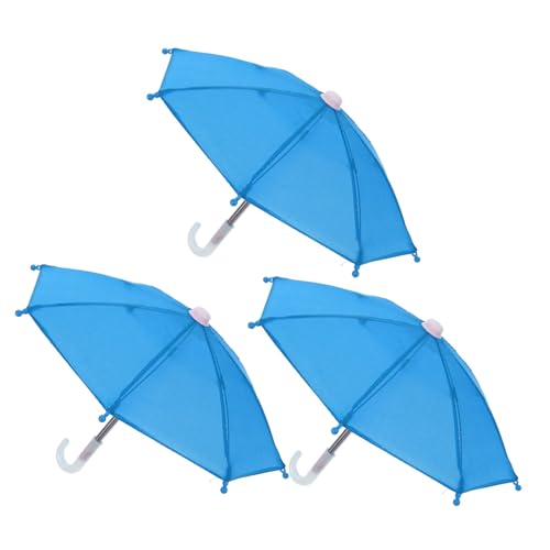 NOLITOY 3 Stück Teiliges Mini Puppen Regenschirm Klappbar und Leicht Dekoratives Zubehör für Puppenhaus Robust und Praktisch für Puppenhausdeko und von NOLITOY