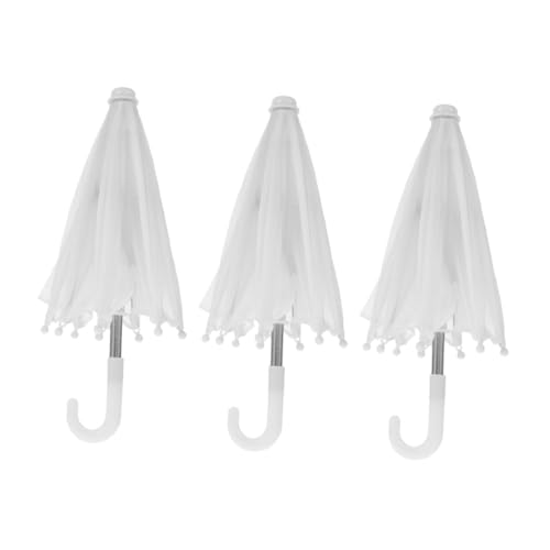 NOLITOY 3 Stück Teiliges Mini Regenschirm Weiß Lebensechte Puppenhaus Dekoration Stilvolle Miniatur Accessoires für Doll House Detailreiche Mini Rain Umbrella für Realistische NOLITOY 3 Stück Teiliges Mini Regenschirm Weiß Lebensechte Puppenhaus Dekoration Stilvolle Miniatur Accessoires für Doll House Detailreiche Mini Rain Umbrella für Realistische von NOLITOY
