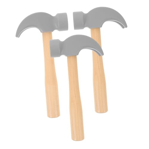 NOLITOY 3 Stück Teiliges Montessori Holzhammer Simulation Wartungswerkzeuge Lernspielzeug für Kleinkinder Geburtstagsfeier Zubehör Leicht Tragbar Fördert Soziales von NOLITOY