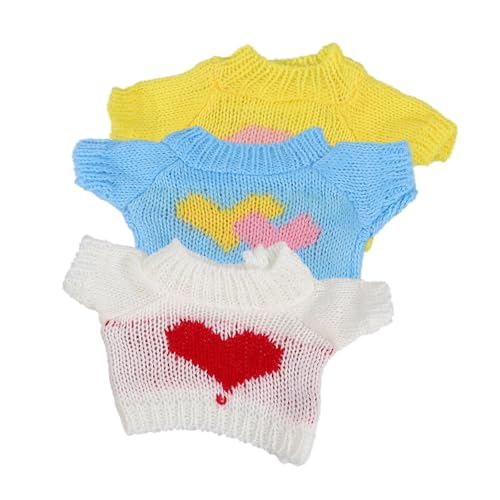 NOLITOY 3 Stück Teiliges Niedlicher Bären Puppenpullover aus Atmungsaktivem Weichem Wollgarn Langlebig und Handgefertigt Kompakte Puppenkleidung für Sammler Zufällige Farbe NOLITOY 3 Stück Teiliges Niedlicher Bären Puppenpullover aus Atmungsaktivem Weichem Wollgarn Langlebig und Handgefertigt Kompakte Puppenkleidung für Sammler Zufällige Farbe von NOLITOY