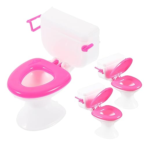 NOLITOY 3 Stück Teiliges Puppenhaus Badezimmer Möbelset Toiletten für Puppenhaus Dekorative Badezimmeraccessoires für Fotodekoration Zufällige Farbwahl NOLITOY 3 Stück Teiliges Puppenhaus Badezimmer Möbelset Toiletten für Puppenhaus Dekorative Badezimmeraccessoires für Fotodekoration Zufällige Farbwahl von NOLITOY
