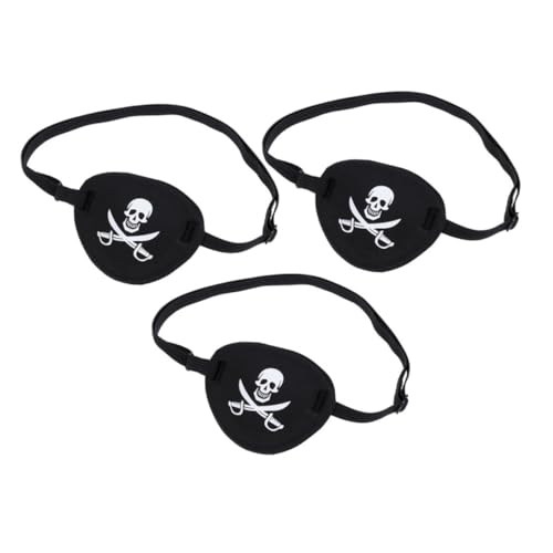 NOLITOY 3 Stück Teiliges Schwarzes Piraten augenklappen Langlebigem Atmungsaktivem Material für Halloween party Cosplay Komfortabel Wiederverwendbar und Leicht Geeignet für Erwachsene NOLITOY 3 Stück Teiliges Schwarzes Piraten augenklappen Langlebigem Atmungsaktivem Material für Halloween party Cosplay Komfortabel Wiederverwendbar und Leicht Geeignet für Erwachsene von NOLITOY