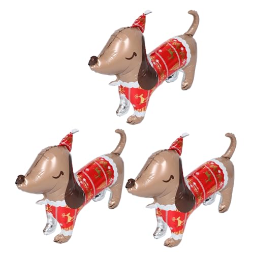 NOLITOY 3 Stück Weihnachtsballons Hundemotiv Aufblasbare Aluminiumfolie Hund-form Langlebig Luftdicht Glänzende Folienballons für Kindergeburtstag Welpen-party Shower und Festtagsdeko NOLITOY 3 Stück Weihnachtsballons Hundemotiv Aufblasbare Aluminiumfolie Hund-form Langlebig Luftdicht Glänzende Folienballons für Kindergeburtstag Welpen-party Shower und Festtagsdeko von NOLITOY
