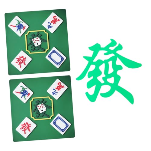 NOLITOY 3 Teiliges Mahjong Kuchen Kreative Leichte Realistische Tortendeko für Geburtstagsfeier Hochzeit Vielseitig Einsetzbar Party Zubehör Farbintensive Detailgetreue Mahjong von NOLITOY