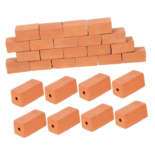 NOLITOY 30 Stück Teiliges Miniatur ziegelsteine Stapelbare Mini mauersteine für DIY Garten Modellhäuser Architektur sandtisch und Mini landschaftsbau Kompakte Einfache Montage von NOLITOY