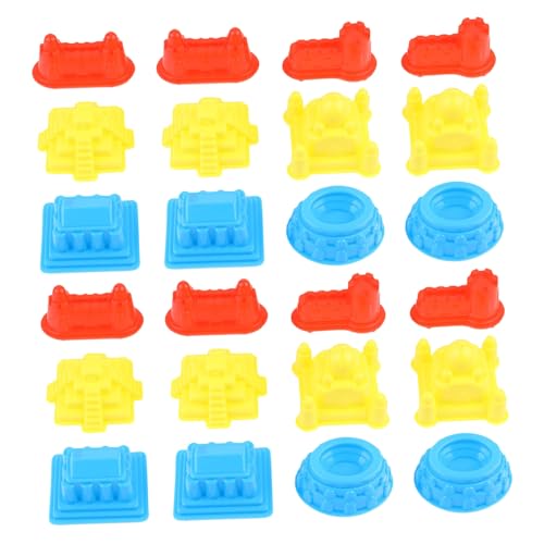 NOLITOY 30 Stück Teiliges Sandspiel Schloss Set aus Dickem Kunststoff Kreative Sandkastenformen für Drinnen und Draußen Fördert Feinmotorik und Fantasie Zufällige Farben Zufällige Farbe von NOLITOY