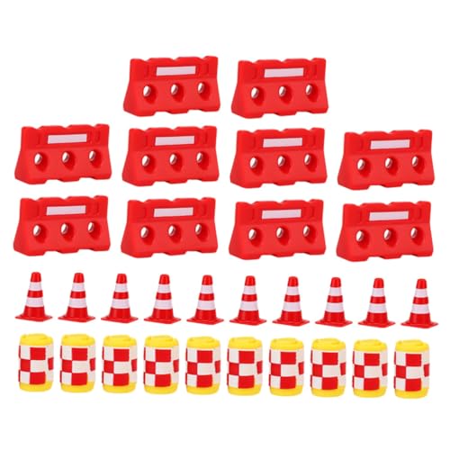 NOLITOY 30 Stück Teiliges Verkehrs Spielset mit Mini Verkehrskegeln Absperrungen und Eimern aus Kunststoff Pädagogisches Straßenverkehrsmodell für Rollenspiele und Baustellensimulation NOLITOY 30 Stück Teiliges Verkehrs Spielset mit Mini Verkehrskegeln Absperrungen und Eimern aus Kunststoff Pädagogisches Straßenverkehrsmodell für Rollenspiele und Baustellensimulation von NOLITOY