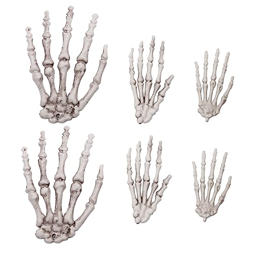 NOLITOY 3paare Skelett Hand Ornamente Halloween Dekoration Scherz-Requisiten Für Gruselhäuser Partys Und Feiern Kreative Gestaltung Für Unvergessliche Halloween-momente von NOLITOY