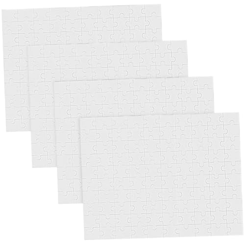 NOLITOY 4 Blätter DIY Blanko Puzzle Rechteckige Puzzleteile zum Selbstbemalen Kreative Malvorlage und Bastelspiel für Fördert Fantasie und Hand Auge koordination von NOLITOY