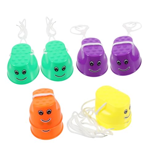 NOLITOY 4 Paare Kunststoff Stelzen für Verstellbare Reißfeste Seile Outdoor Balance für Jungen und Mädchen Fördert Koordination und Bewegung Buntes Gelb Grün Orange Lila NOLITOY 4 Paare Kunststoff Stelzen für Verstellbare Reißfeste Seile Outdoor Balance für Jungen und Mädchen Fördert Koordination und Bewegung Buntes Gelb Grün Orange Lila von NOLITOY