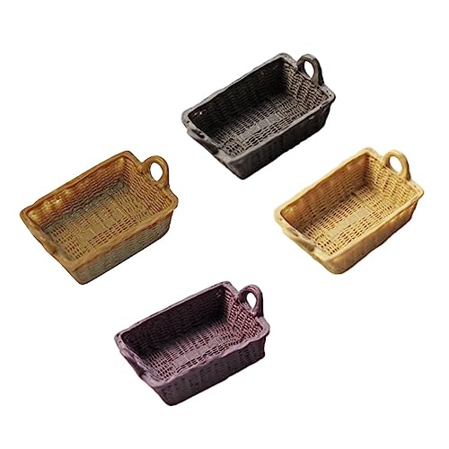NOLITOY 4 Stück Maßstab Leichtes Realistisches Puppenhaus Deko Accessoire in Khaki Kamel und Schwarz für Kreative Mini Hausgestaltung von NOLITOY