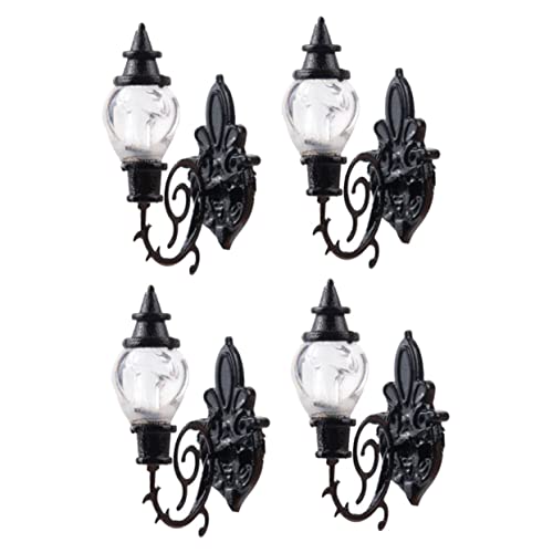 NOLITOY 4 Stück Miniatur Wandlampen Modell Langlebige Sandtisch Gebäudematerialien Sichere LED Beleuchtung für Puppenhaus Realistische Mini Haus Landschaftsdekoration NOLITOY 4 Stück Miniatur Wandlampen Modell Langlebige Sandtisch Gebäudematerialien Sichere LED Beleuchtung für Puppenhaus Realistische Mini Haus Landschaftsdekoration von NOLITOY