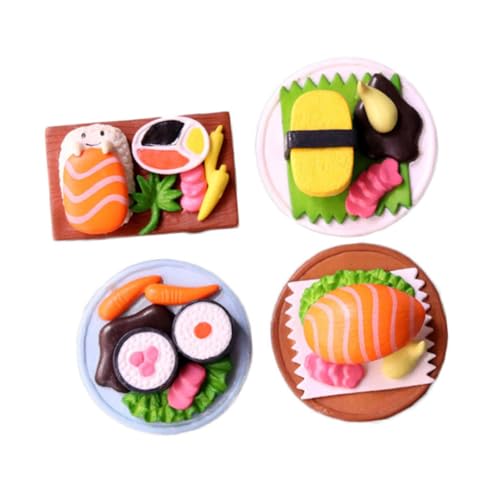 NOLITOY 4 Stück Miniature Sushi Dekorationen Realistische Japanische Speisen für Puppenhäuser Künstliche Lebensmittel Deko für Fotografie und Heim Stil Zufällig NOLITOY 4 Stück Miniature Sushi Dekorationen Realistische Japanische Speisen für Puppenhäuser Künstliche Lebensmittel Deko für Fotografie und Heim Stil Zufällig von NOLITOY