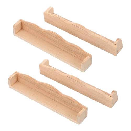 NOLITOY 4 Stück Puppenhaus Bücherregal Einfache Montage Robustes Design für Kinderzimmer Wohnzimmer und Kreative Puppenhaus Dekoration von NOLITOY