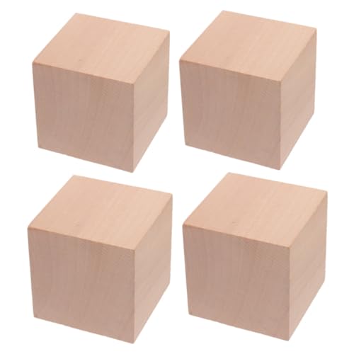 NOLITOY 4 Stück Quadratische Kiefern holzwürfel Pädagogische Bauklötze für Fördert Kreativität und Vorstellungskraft Vielseitig für DIY projekte Leicht zu Greifen für Kleine Hände NOLITOY 4 Stück Quadratische Kiefern holzwürfel Pädagogische Bauklötze für Fördert Kreativität und Vorstellungskraft Vielseitig für DIY projekte Leicht zu Greifen für Kleine Hände von NOLITOY