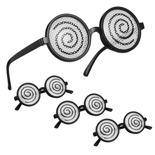 NOLITOY 4 Stück Schwindelbrille kreative Brillen Lustige Brillen Gläser Partygeschenke runden Party-Brillen-Requisiten party brillen blinkende brille party spaß brille Stk NOLITOY 4 Stück Schwindelbrille kreative Brillen Lustige Brillen Gläser Partygeschenke runden Party-Brillen-Requisiten party brillen blinkende brille party spaß brille Stk von NOLITOY