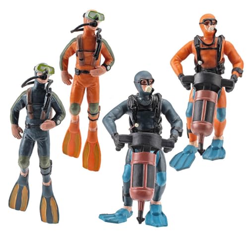 NOLITOY 4 Stück Tauchermodell realistisch Schwimmer klein Bob Miniatur-Taucherfigur Taucher Figur Fischtankdekor Fischtankverzierung Aquariumdekor Plastik Brown Zufällige Farbe NOLITOY 4 Stück Tauchermodell realistisch Schwimmer klein Bob Miniatur-Taucherfigur Taucher Figur Fischtankdekor Fischtankverzierung Aquariumdekor Plastik Brown Zufällige Farbe von NOLITOY