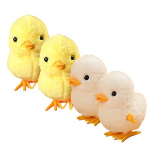 NOLITOY 4 Stück Teiliges Aufziehspielzeug Plüsch Hüpfendes Huhn und Ente Batteriefrei Langlebig Interaktives Laufspielzeug für Kleinkinder und Dekoration NOLITOY 4 Stück Teiliges Aufziehspielzeug Plüsch Hüpfendes Huhn und Ente Batteriefrei Langlebig Interaktives Laufspielzeug für Kleinkinder und Dekoration von NOLITOY