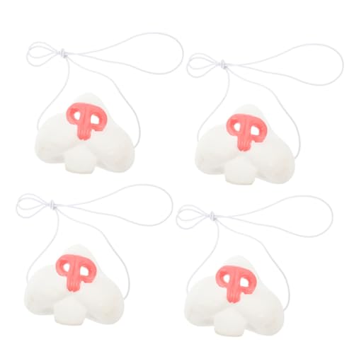 NOLITOY 4 Stück Teiliges Bunny Nasen Vinyl Cosplay Kostüm Zubehör Elastisch Stabil für Halloween Karneval Party Tierkostüm Häschen Verkleidung von NOLITOY