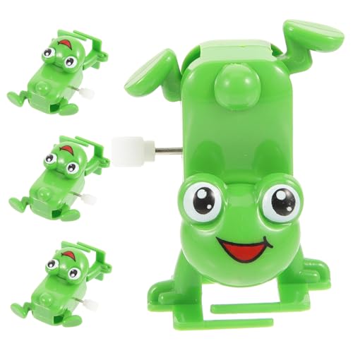 NOLITOY 4 Stück Teiliges Frosch aufziehspielzeug aus Langlebigem Kunststoff Mechanisches Gehspielzeug für Kompakt Handlich Geburtstagsgeschenk oder Dekoration von NOLITOY