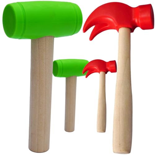 NOLITOY 4 Stück Teiliges Holzhammer Lernspielzeug Simulation Mallet Pädagogisch Sicher Bunte Farben Geschenk für Jungen Mädchen Geburtstagsfeier NOLITOY 4 Stück Teiliges Holzhammer Lernspielzeug Simulation Mallet Pädagogisch Sicher Bunte Farben Geschenk für Jungen Mädchen Geburtstagsfeier von NOLITOY