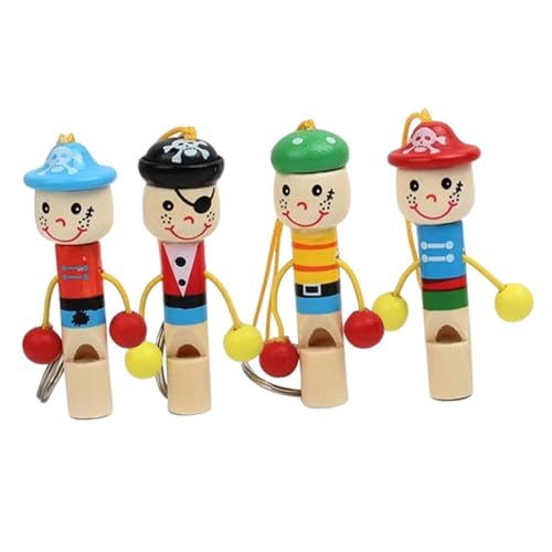 NOLITOY 4 Stück Teiliges Holzpiratenpfeifen für Bunte Cartoon pfeifen mit Trillerfunktion Kleine Handliche Holzpfeifen als Lustiges und Musikalisches Babyspielzeug für Kleinkinder NOLITOY 4 Stück Teiliges Holzpiratenpfeifen für Bunte Cartoon pfeifen mit Trillerfunktion Kleine Handliche Holzpfeifen als Lustiges und Musikalisches Babyspielzeug für Kleinkinder von NOLITOY