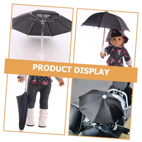 NOLITOY 4 Stück Teiliges Mini Regenschirm für Puppenhaus Schwarze Miniatur Möbel Stilvoller Sonnenschirm für Puppen Dekorativer Micro Scene Schirm für Tiny House Layout NOLITOY 4 Stück Teiliges Mini Regenschirm für Puppenhaus Schwarze Miniatur Möbel Stilvoller Sonnenschirm für Puppen Dekorativer Micro Scene Schirm für Tiny House Layout von NOLITOY