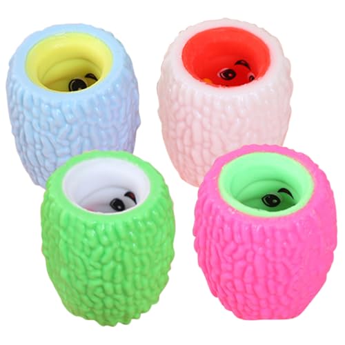 NOLITOY 4 Stück Teiliges Raupen quetschspielzeug aus Hochwertigem TPR Leicht Strapazierfähig Tragbar als Stress Entspannungsspielzeug für Erwachsene Zufällige Farbe Zufällige Farbe von NOLITOY