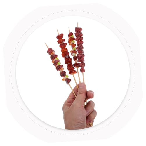 NOLITOY 4 Stück Teiliges Realistisches Grillspieß Set aus Lebensnahem Detaillierte BBQ Fleischmodelle für Küchen und Partydekoration für Food Fotografie und DIY Projekte von NOLITOY