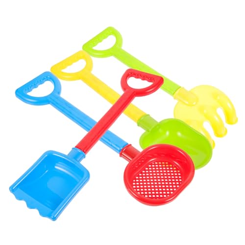 NOLITOY 4 Stück Teiliges Strandspielzeug Sandschaufeln Mini Kunststoff Schaufeln für Sandkasten und Strandspielzeug Jungen Mädchen Sandspielzeug und Sicher Zufällige Farbe Zufällige Farbe von NOLITOY