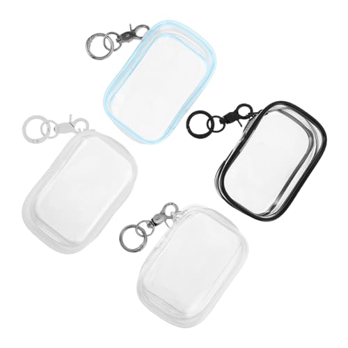 NOLITOY 4 Stück Teiliges Transparente PVC Aufbewahrungstasche mit Schlüsselanhänger Kompakte Stabile zum Aufhängen für Erwachsene Praktischer Schutz und Display NOLITOY 4 Stück Teiliges Transparente PVC Aufbewahrungstasche mit Schlüsselanhänger Kompakte Stabile zum Aufhängen für Erwachsene Praktischer Schutz und Display von NOLITOY