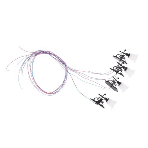 NOLITOY 4 Stück Wandlampe Mini Hauszubehör Mini DIY Wandleuchten Lichtschmuck Laternenpfahlmodell Sandtisch DIY Materialien Miniatur Szenenzubehör Miniatur Lampenmodell von NOLITOY