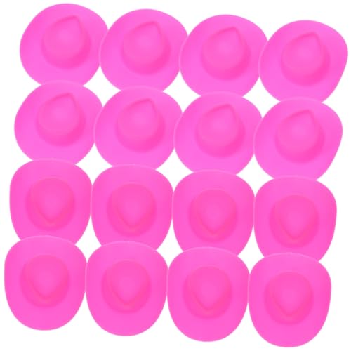 NOLITOY 40 Stück Teiliges Mini Cowgirl Hüte aus Wiederverwendbarem Kunststoff Kleine Western Hüte für Puppenkostüme DIY Party Dekoration Leicht und Langlebig Geeignet für Bastelspaß von NOLITOY