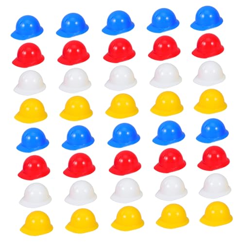 NOLITOY 40 Stück Teiliges Miniatur Bauhelme in Rot Blau Gelb Weiß Dekorative Sicherheitshüte für Puppen und Haustiere Vielseitige Party Haustier deko Robuste Kleine Helme für Kreative NOLITOY 40 Stück Teiliges Miniatur Bauhelme in Rot Blau Gelb Weiß Dekorative Sicherheitshüte für Puppen und Haustiere Vielseitige Party Haustier deko Robuste Kleine Helme für Kreative von NOLITOY