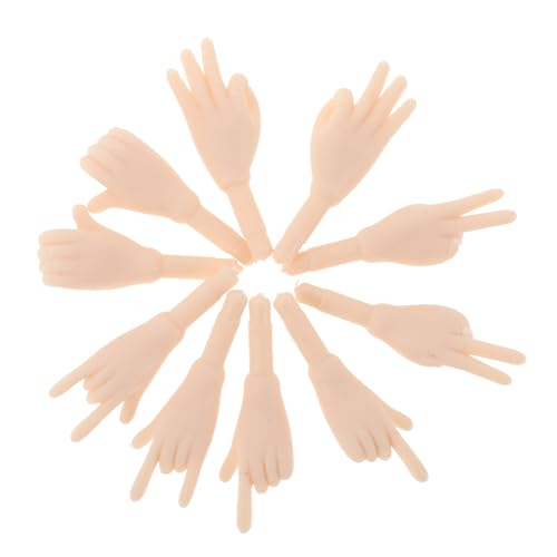 NOLITOY 5 Paare Miniatur Puppenhand Gelenke Beige Kunststoff Austauschbare Puppenteile für Bjd Puppen Realistische Kleine Hände für Puppenherstellung und Bastelzubehör NOLITOY 5 Paare Miniatur Puppenhand Gelenke Beige Kunststoff Austauschbare Puppenteile für Bjd Puppen Realistische Kleine Hände für Puppenherstellung und Bastelzubehör von NOLITOY