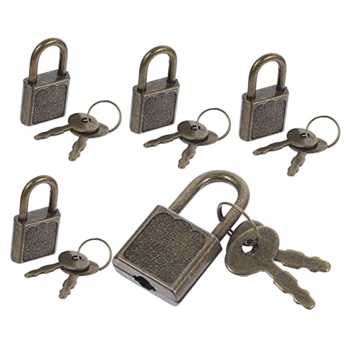 NOLITOY 5 Satz Kleiner Vorhängeschlösser mit Schlüssel für Schatzkisten Schmuckkästchen Spielzeugkisten Vintage Design Dekorativ Sicher aus Langlebigem Kunststoff NOLITOY 5 Satz Kleiner Vorhängeschlösser mit Schlüssel für Schatzkisten Schmuckkästchen Spielzeugkisten Vintage Design Dekorativ Sicher aus Langlebigem Kunststoff von NOLITOY