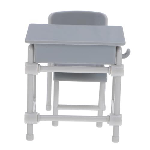 NOLITOY 5 Sets Puppenhaus-Miniatur-schulmöbel-Set, Winzigem Schreibtisch Und Mini-Stuhl, Modelle Für Puppen, Klassenzimmer-zubehör, Displays, Rollenspiel-Requisiten von NOLITOY