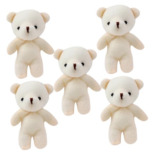 NOLITOY 5 Stück Bärenanhänger plüschbär Mini-Bärenspielzeug Cartoon-Bär-Puppe ausgestopfte Bärenpuppe dekoratives Bärendekor hängende kleine Bären Bär Puppe PP Baumwolle Beige NOLITOY 5 Stück Bärenanhänger plüschbär Mini-Bärenspielzeug Cartoon-Bär-Puppe ausgestopfte Bärenpuppe dekoratives Bärendekor hängende kleine Bären Bär Puppe PP Baumwolle Beige von NOLITOY