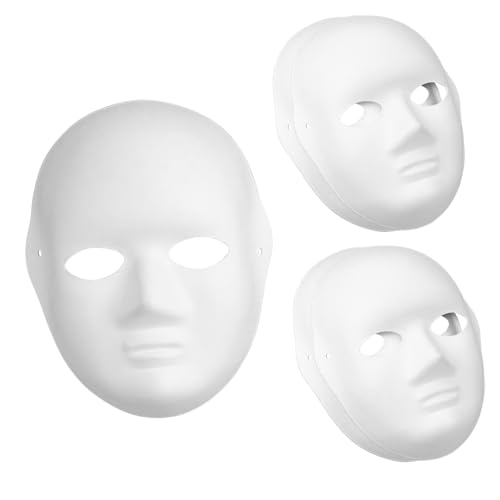 NOLITOY 5 Stück Diy Weißes Papiermasken für Frauen Halloween Masken Leichte und Bequeme Kostümmasken für Maskeraden und Partys Langlebiges Design aus Resin von NOLITOY
