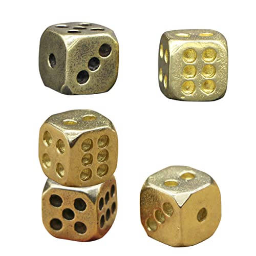 NOLITOY 5 Stück Messingwürfel Handwerk Würfel zum Glücksspiel Würfel Phantasie klein Würfeltischspiel Würfel-Stütze Mini-Metallwürfel Professionelle Würfel reines Kupfer Zufällige Farbe NOLITOY 5 Stück Messingwürfel Handwerk Würfel zum Glücksspiel Würfel Phantasie klein Würfeltischspiel Würfel-Stütze Mini-Metallwürfel Professionelle Würfel reines Kupfer Zufällige Farbe von NOLITOY