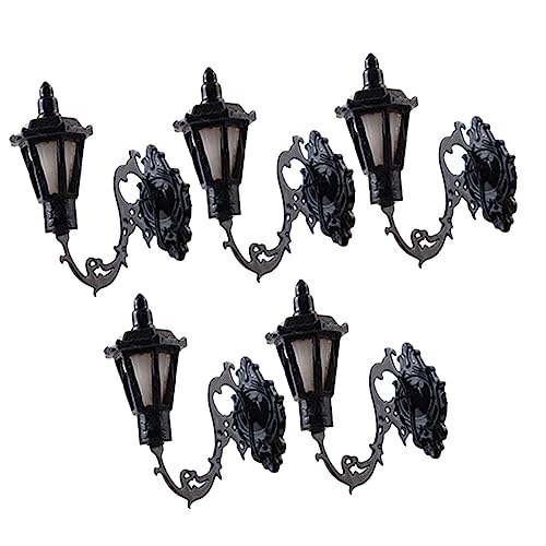 NOLITOY 5 Stück Miniatur Wandlampe Warme LED Tischlampe für Sandtisch Mini Haus Zubehör Dekorative Micro Landschaft Beleuchtung Geeignet für Modellbau und Puppenhaus von NOLITOY