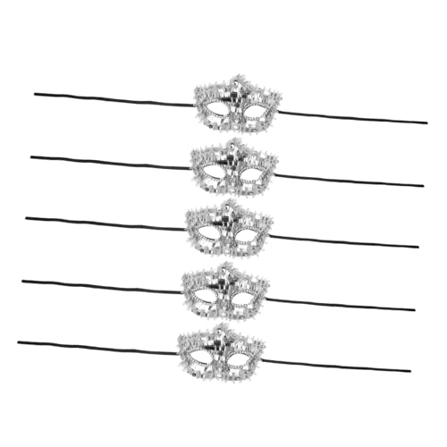 NOLITOY 5 Stück Teiliges Glänzendes Halbgesichts Masken für Damen Schimmernde Masquerade Masken Vielseitig Einsetzbar für Halloween Maskenball Karneval und Festliche Kostüm Accessoires von NOLITOY