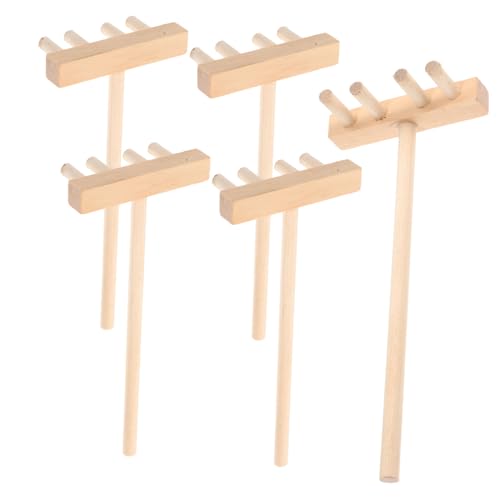 NOLITOY 5 Stück Teiliges Mini Holzrechen Sandkasten Zubehör Zen Garten Rake für DIY Sandtisch Landschaftsdekoration und Kinderspielzeug NOLITOY 5 Stück Teiliges Mini Holzrechen Sandkasten Zubehör Zen Garten Rake für DIY Sandtisch Landschaftsdekoration und Kinderspielzeug von NOLITOY