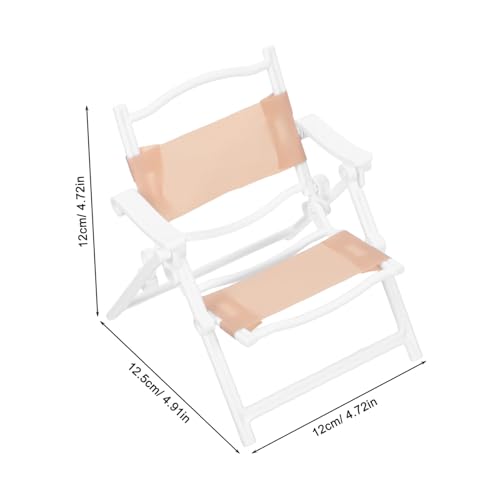 NOLITOY 5 Stück Teiliges Miniatur Klapp-liegestühle aus Kunststoff Realistische Mini Strand Campingstühle für Puppenhaus Dekoration Faltbare Outdoor Möbel Kindgerechtes Design für von NOLITOY