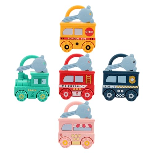 NOLITOY 5 Stück Teiliges Montessori Motorikspielzeug mit Schloss und Schlüssel Fördert Feinmotorik Hand Auge koordination Spielerisches Lernen für Kleinkinder Ab Jahren Bunte NOLITOY 5 Stück Teiliges Montessori Motorikspielzeug mit Schloss und Schlüssel Fördert Feinmotorik Hand Auge koordination Spielerisches Lernen für Kleinkinder Ab Jahren Bunte von NOLITOY