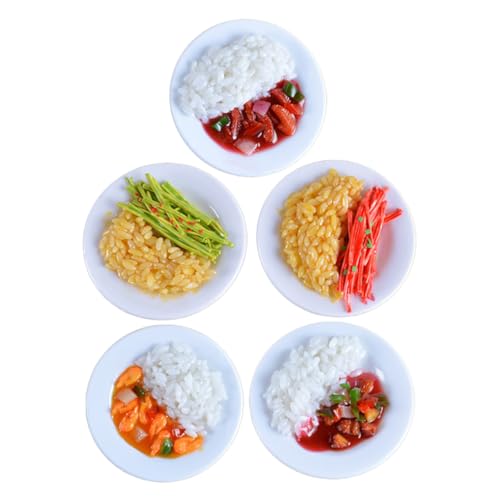 NOLITOY 5 Stück Teiliges PVC Reis Modell Realistische Spielküche Zubehör für Leichte Simulation Food als Fotorequisiten und Restaurant Dekoration NOLITOY 5 Stück Teiliges PVC Reis Modell Realistische Spielküche Zubehör für Leichte Simulation Food als Fotorequisiten und Restaurant Dekoration von NOLITOY