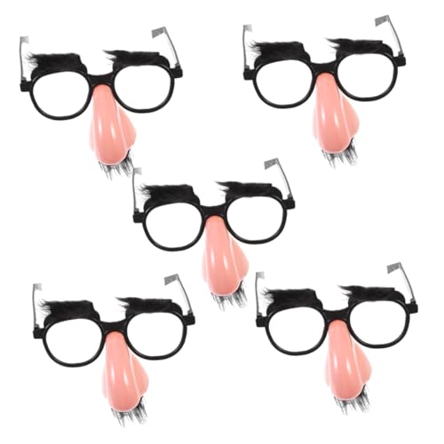 NOLITOY 5 Stück Teiliges Party Schwarzer Kunststoff-brille Großer Nase und Falschem Bart Lustiges Kostümzubehör für Männer und Frauen Kreative Verkleidung für Halloween und Fasching NOLITOY 5 Stück Teiliges Party Schwarzer Kunststoff-brille Großer Nase und Falschem Bart Lustiges Kostümzubehör für Männer und Frauen Kreative Verkleidung für Halloween und Fasching von NOLITOY